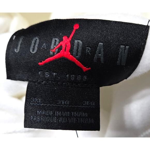 Jordan Size 3XL Men's White Air Jordan Flight Collection Hoodie - Picture 2 of 9